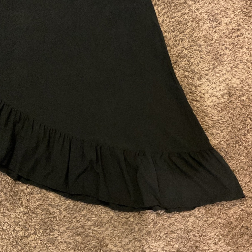 4. Nine West Black Asymmetric Skirt Ruffle Flowy Size XXL - Picture 2 of 4